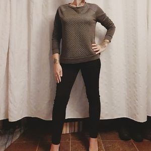 Old Navy Quilted Gray Sweatshirt